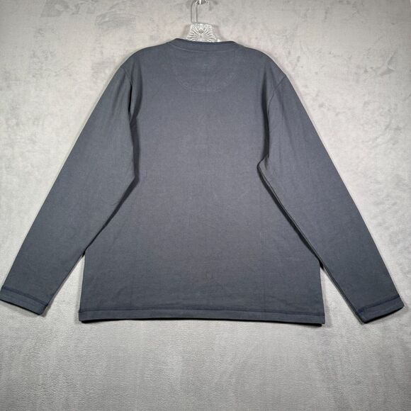 Carbon 2 Cobalt Henley Shirt Mens L Blue Long Sleeve Outdoor Causal Gorpcore - Picture 2 of 8